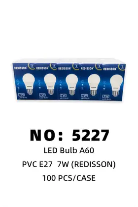 NO：5227 REDISSON螺口灯泡7W 100PCS/CASE