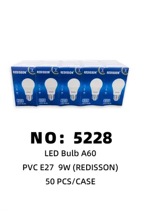 NO：5228 REDISSON螺口灯泡9W 50PCS/CASE