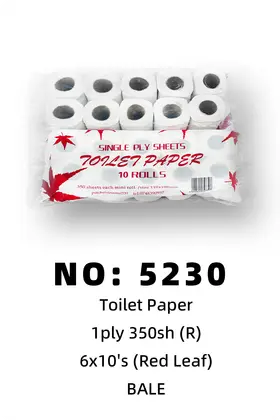 NO：5230 红色树叶纸 纸巾 BALE