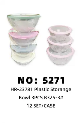 NO：5271 饭盒 塑料饭盒3pcs 12SET/CASE