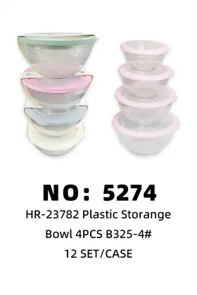 NO：5274 饭盒 塑料饭盒4pcs 12SET/CASE