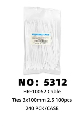 NO：5312 扎带3x100mm 240PCK/CASE