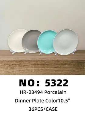 NO：5322 10.5寸多色 色釉盘 陶瓷盘 36PCS/CASE