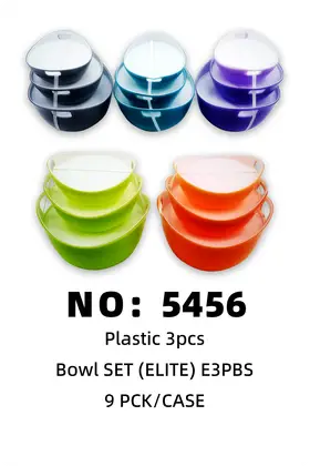 NO：5456  3pcs组合塑料碗 9PCK/CASE