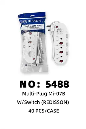 NO：5488 REDISSON 开关排插 40PCS/CASE