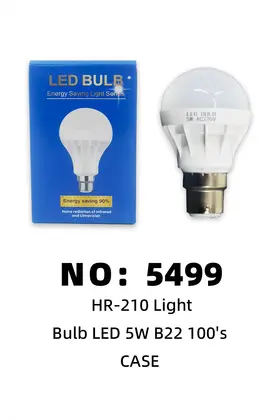 NO：5499 卡口灯泡5W B22  CASE