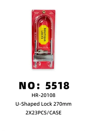NO：5518 U型锁270mm  2X23PCS/CASE