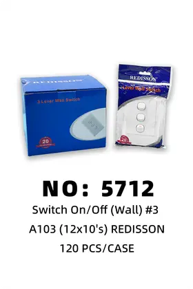 NO：5712 REDISSON三开墙开关 120PCS/CASE