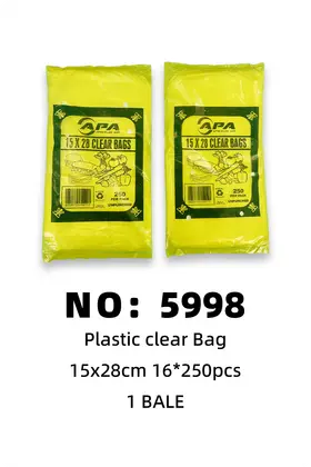 NO：5998 普通袋子10mic 1PCK/BALE