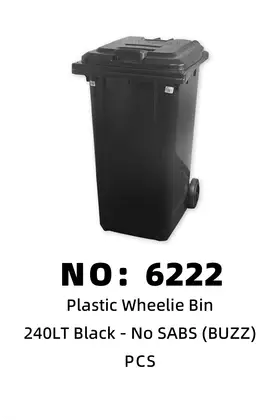 NO：6222 带轮子垃圾桶240LT 1PCS/PCS