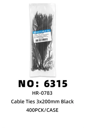 NO：6315 黑色扎带 400PCK/CASE