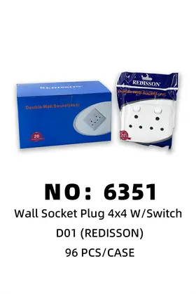 NO：6351 REDISSON两开两插 D01插座 96PCS/CASE