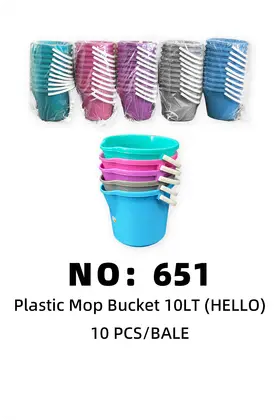 NO：651 HELLO 10LT拖地桶 10PCS/BALE