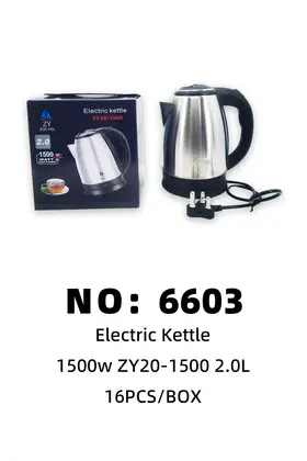 NO：6603 不锈钢烧水壶 电热水壶2.0L 16PCS/BOX
