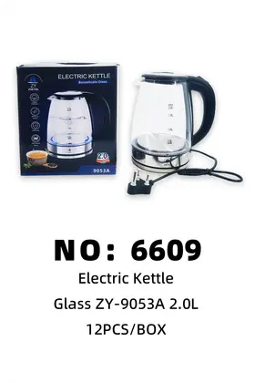 NO：6609 烧水壶 电热水壶2.0L 12PCS/BOX
