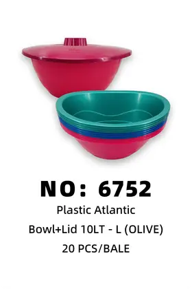 NO：6752 olive 塑料沙拉盆 20PCS/BALE