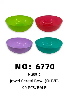 NO：6770 OLIVE塑料碗 90PCS/BALE