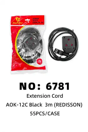 NO：6781 REDISSON黑色延长线 55PCS/CASE