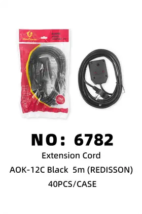 NO：6782 REDISSON黑色延长线 40PCS/CASE
