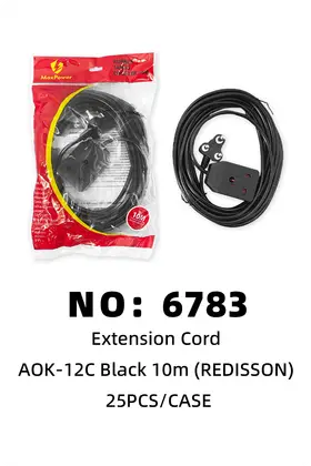 NO：6783 REDISSON黑色延长线 25PCS/CASE