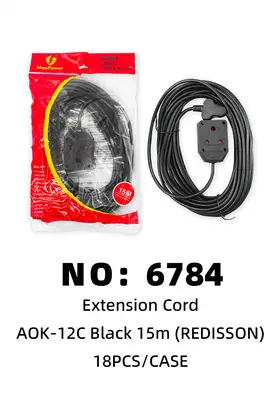 NO：6784 REDISSON黑色延长线 18PCS/CASE