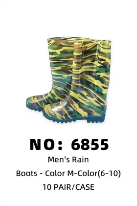 NO：6855 男彩色雨鞋 10PAIR/CASE