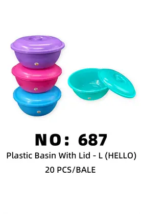 NO：687 HELLO 大号沙拉盆 20PCS/BALE