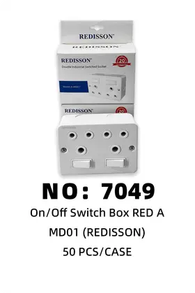 NO：7049 REDISSON开关盒2开+2插 50PCS/CASE