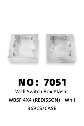 NO：7051 REDISSON塑料开关盒4*4 36PCS/CASE