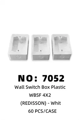 NO：7052 REDISSON塑料开关盒4*2 60PCS/CASE