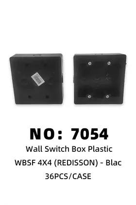 NO：7054 REDISSON黑色塑料开关盒 36PCS/BALE