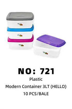 NO：721 HELLO 3LT储藏盒 10PCS/BALE
