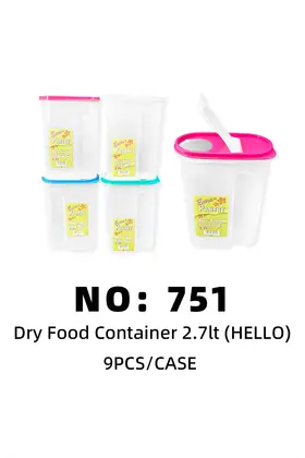 NO：751 HELLO 2.7LT储存盒 9PCS/CASE
