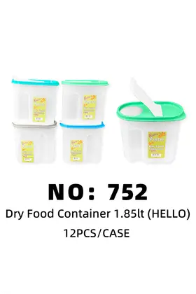 NO：752 HELLO 1.85LT储存盒 12PCS/CASE