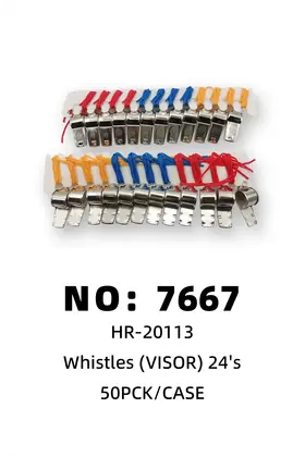 NO：7667 铁口哨混色绳 50PCK/CASE