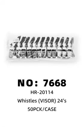 NO：7668 铁口哨黑色绳 50PCK/CASE