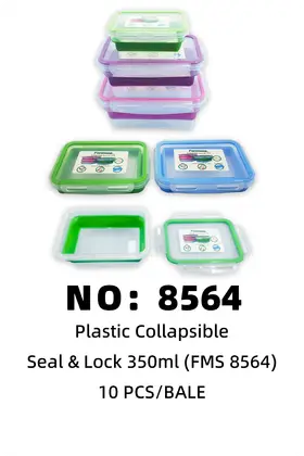 NO：8564 FMS塑料折叠饭盒350ml 10PCS/BALE