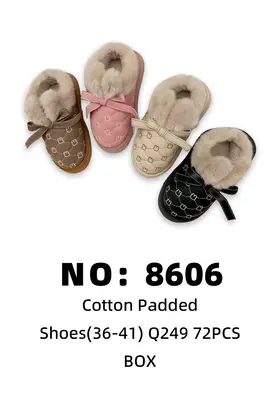 NO：8606 棉鞋72pcs 1BOX/BOX