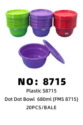 NO：8715 FMS 680ML塑料碗 20PCS/BALE