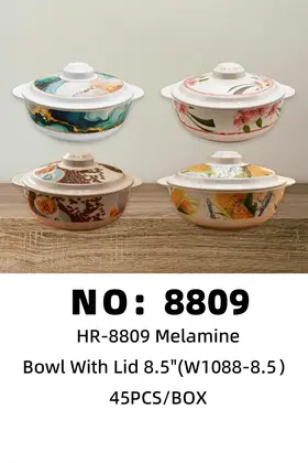 NO：8809 密胺盖碗 45PCS/BOX