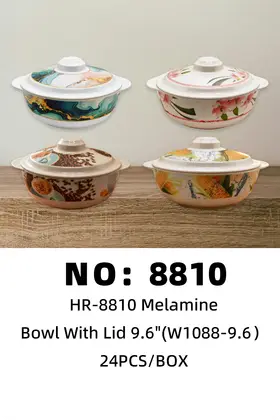 NO：8810 密胺盖碗9.6’‘  24PCS/BOX